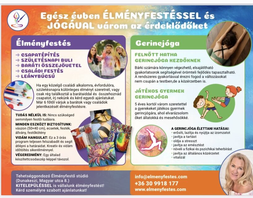 Élményfestő tehetség központ és joga Studió 2